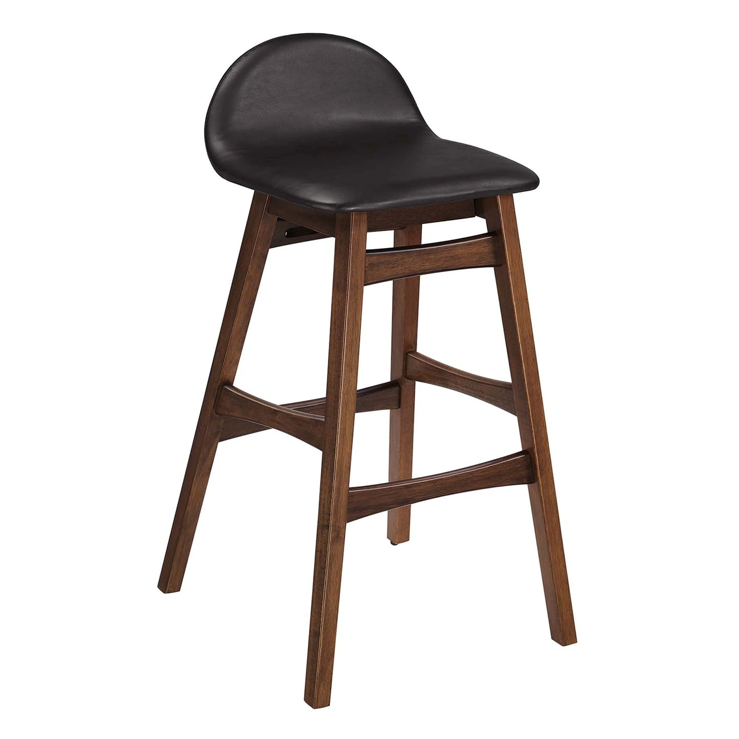 Remy Leather Bar Stool, Black