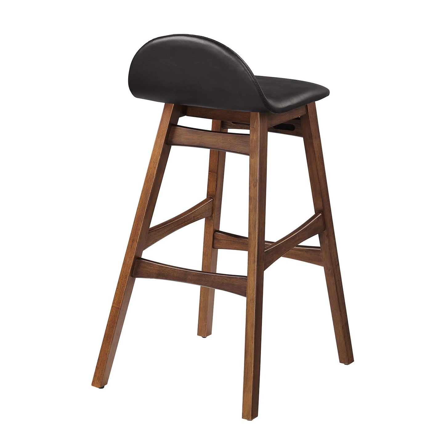 Remy Leather Bar Stool, Black