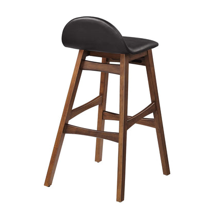 Remy Leather Bar Stool, Black