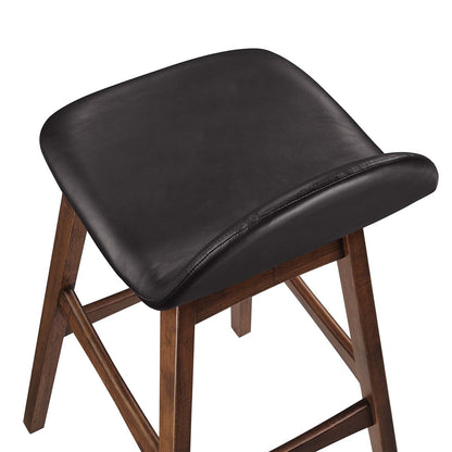 Remy Leather Bar Stool, Black