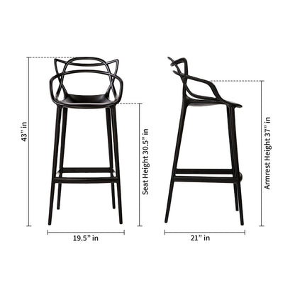 Masters Bar Stool, Black