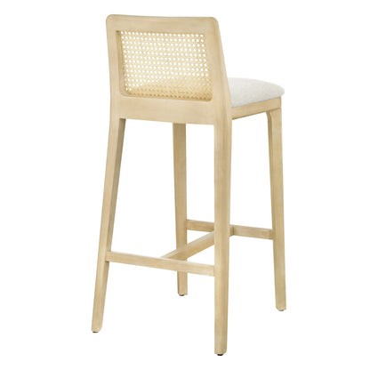 Mona Fabric Bar Stool, Natural