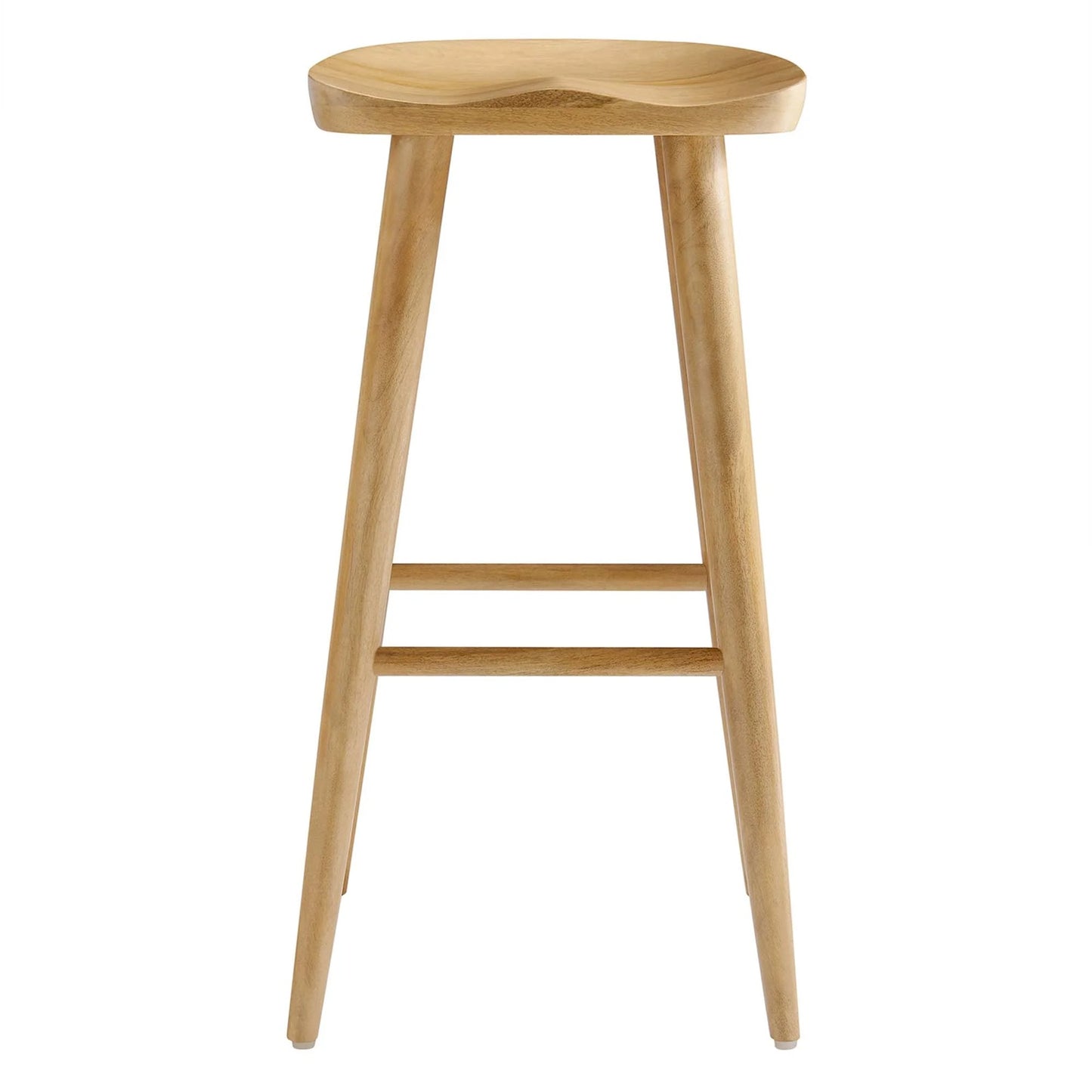 Luca Wooden Bar Stool, Natural