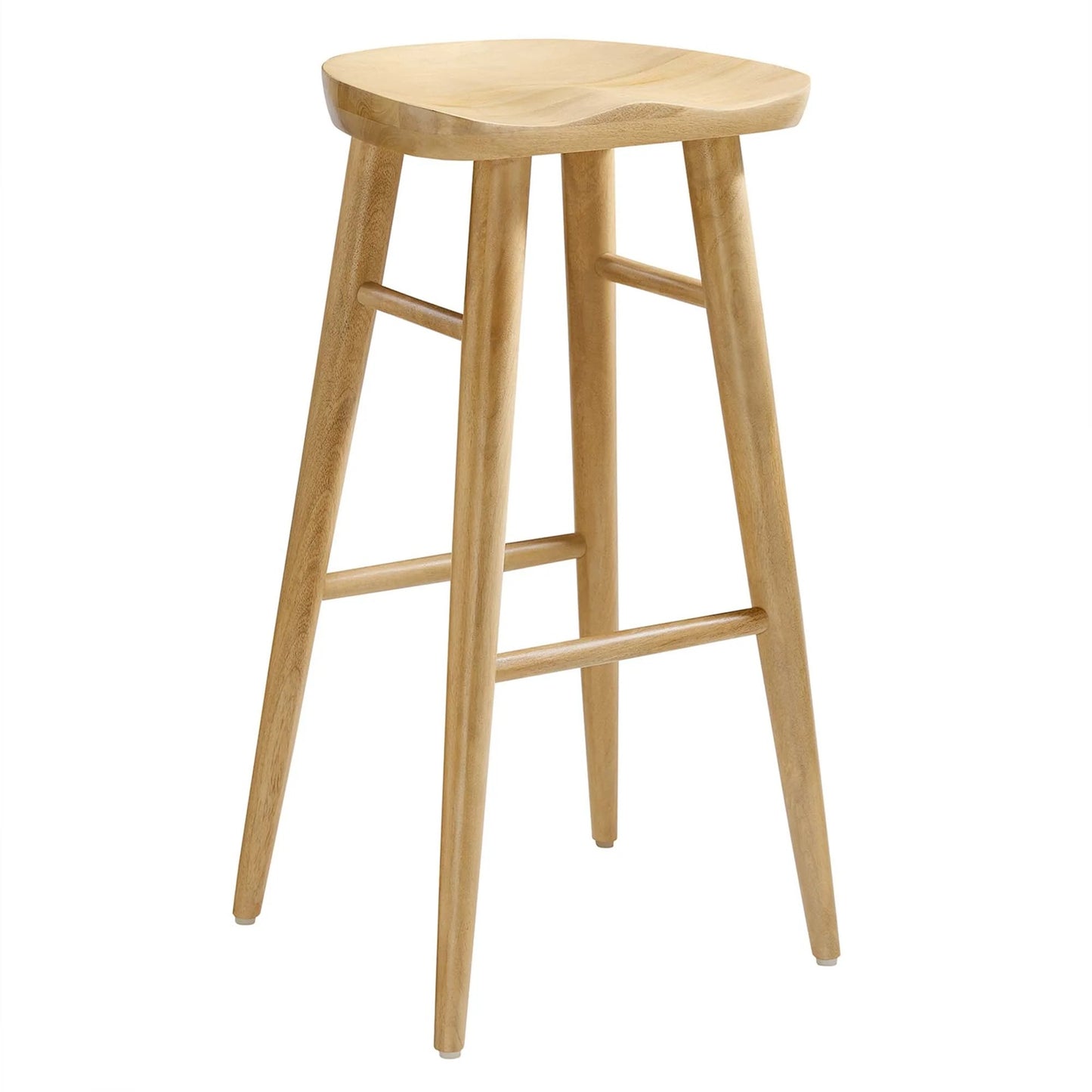 Luca Wooden Bar Stool, Natural