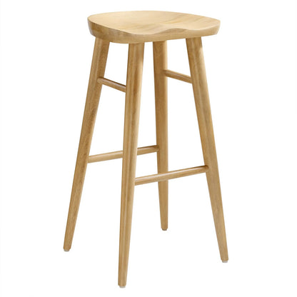 Luca Wooden Bar Stool, Natural