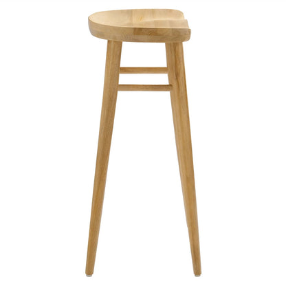 Luca Wooden Bar Stool, Natural