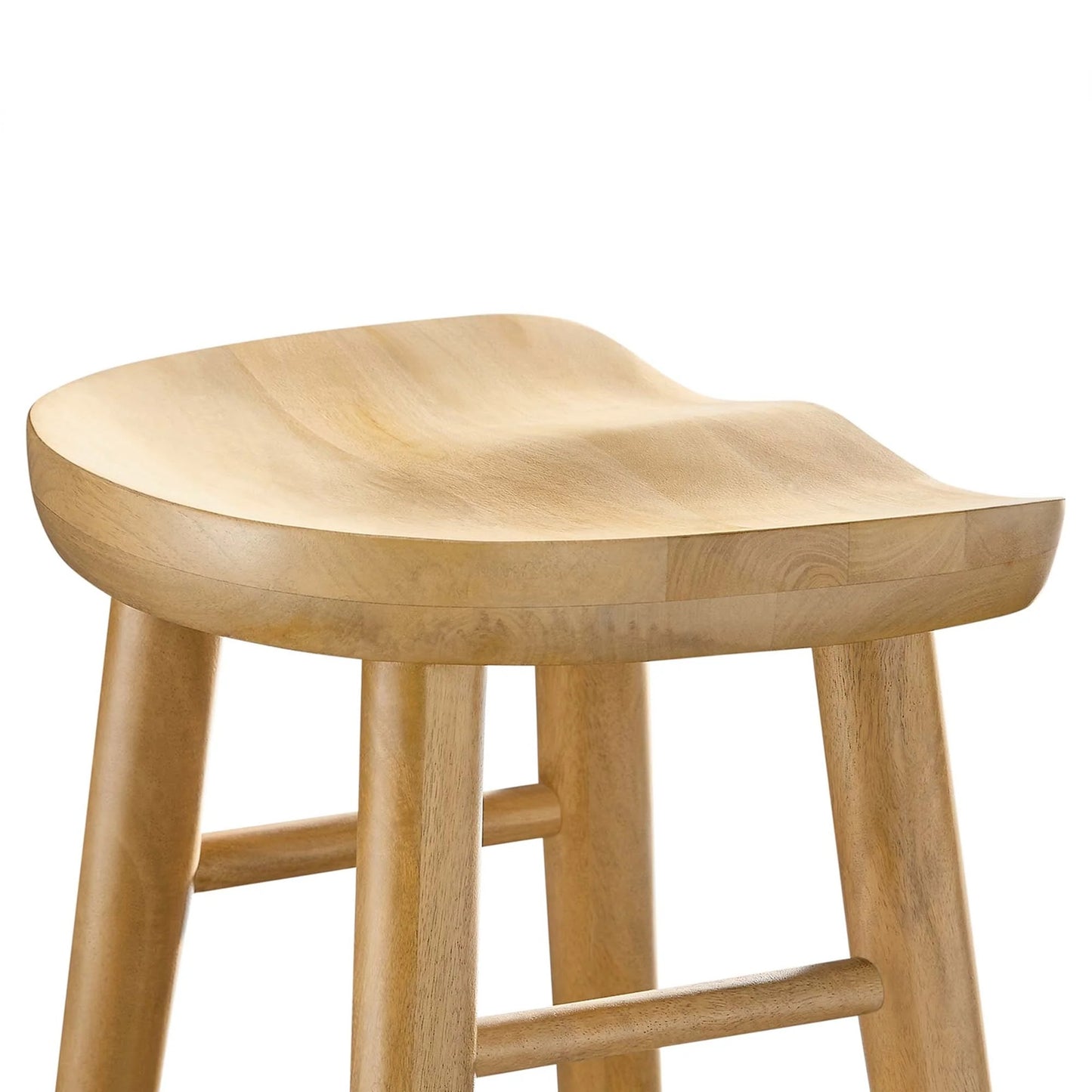 Luca Wooden Bar Stool, Natural