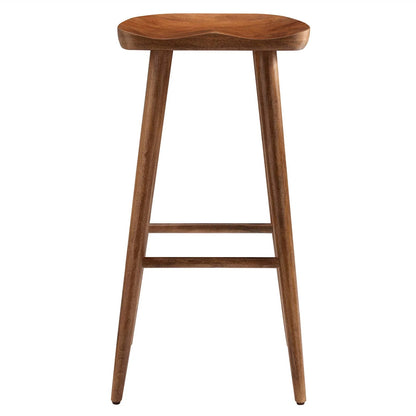 Luca Wooden Bar Stool, Walnut