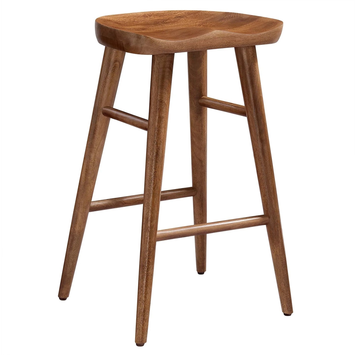 Luca Wooden Counter Stool, Walnut