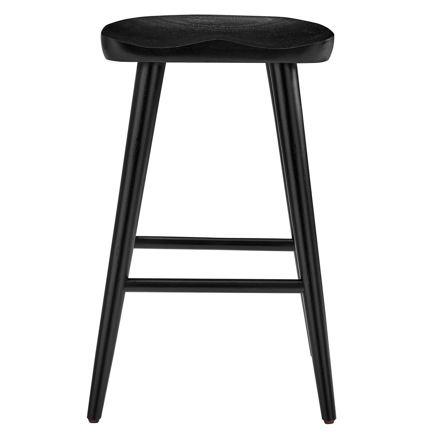 Luca Wooden Counter Stool, Black