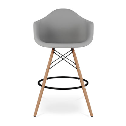 Eiffel Counter Stool With Arms, Gray