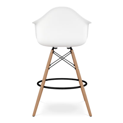 Eiffel Counter Stool With Arms, White
