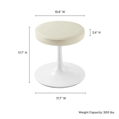 Rose Stool, Beige Leather