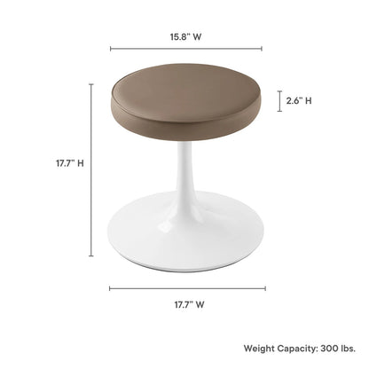 Rose Stool, Brown Leather
