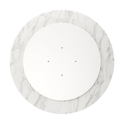 Tulip Marble Dining Table - 32" Round, Black Base