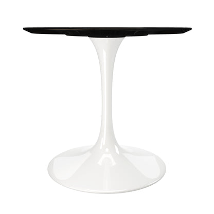 Tulip Fiberglass Dining Table, 32" Round White Base