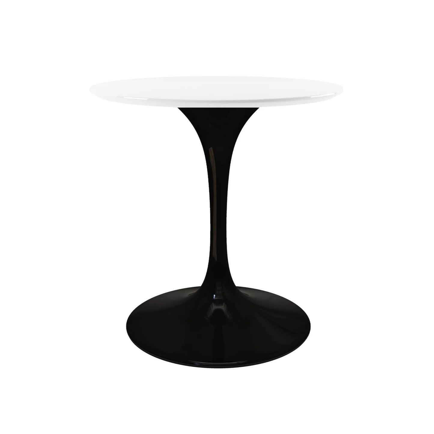 Tulip Fiberglass Dining Table, 32" Round Black Base