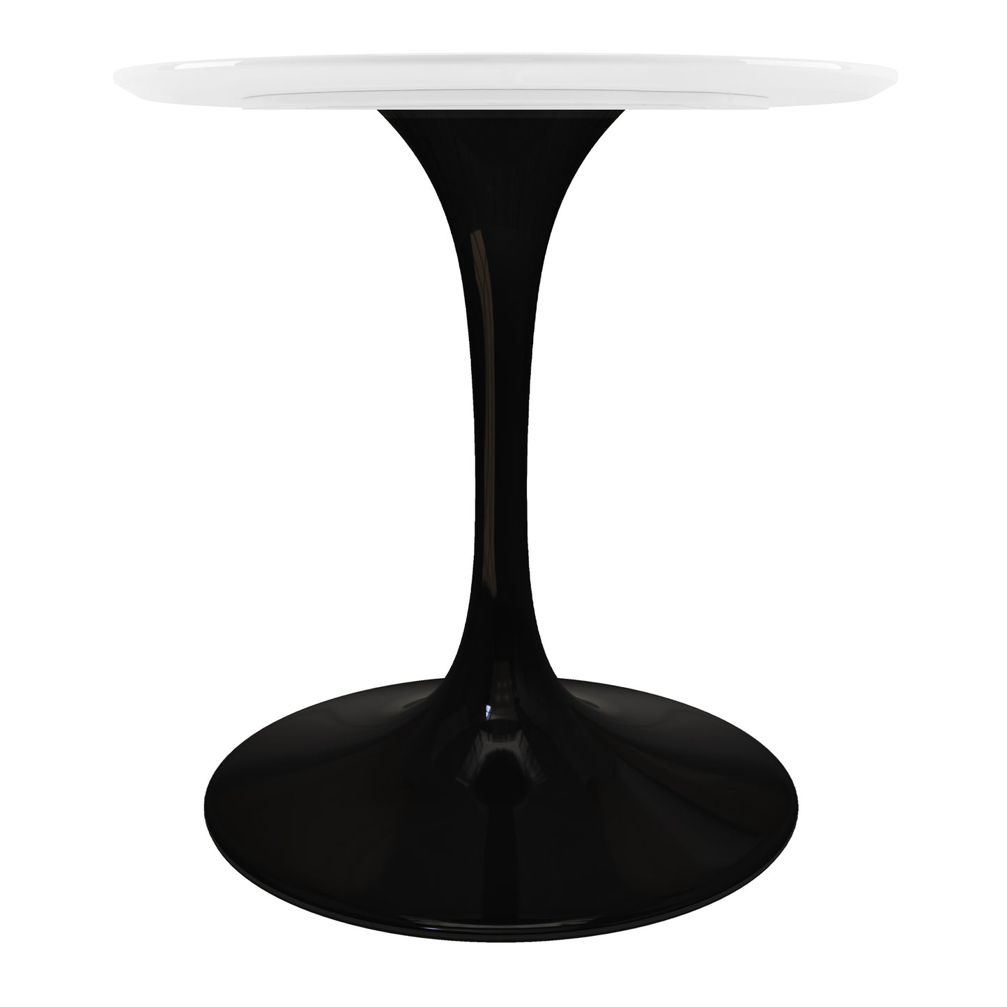 Tulip Fiberglass Dining Table, 32" Round Black Base