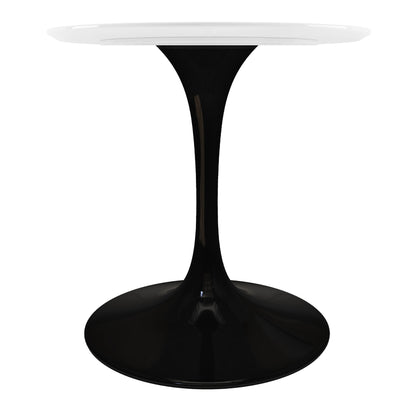 Tulip Fiberglass Dining Table, 32" Round Black Base