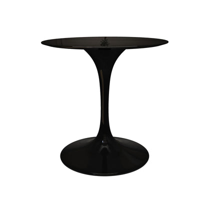 Tulip Fiberglass Dining Table, 32" Round Black