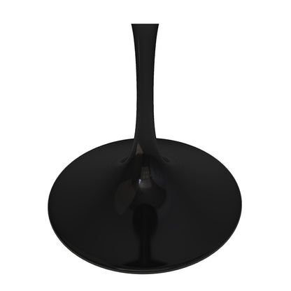 Tulip Fiberglass Dining Table, 32" Round Black