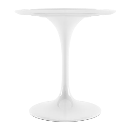Tulip Fiberglass Dining Table, 32" Round White