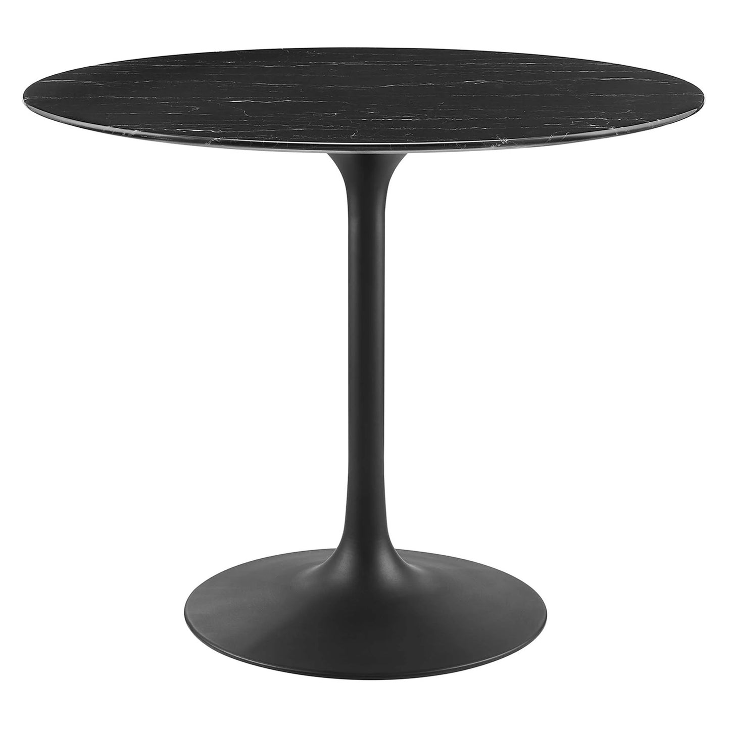 Tulip Marble Dining Table - 36" Round, Black