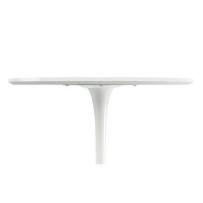 Tulip Wood Top Dining Table, 36" Round White
