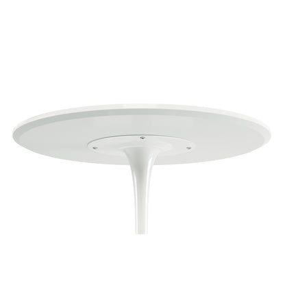 Tulip Wood Top Dining Table, 36" Round White