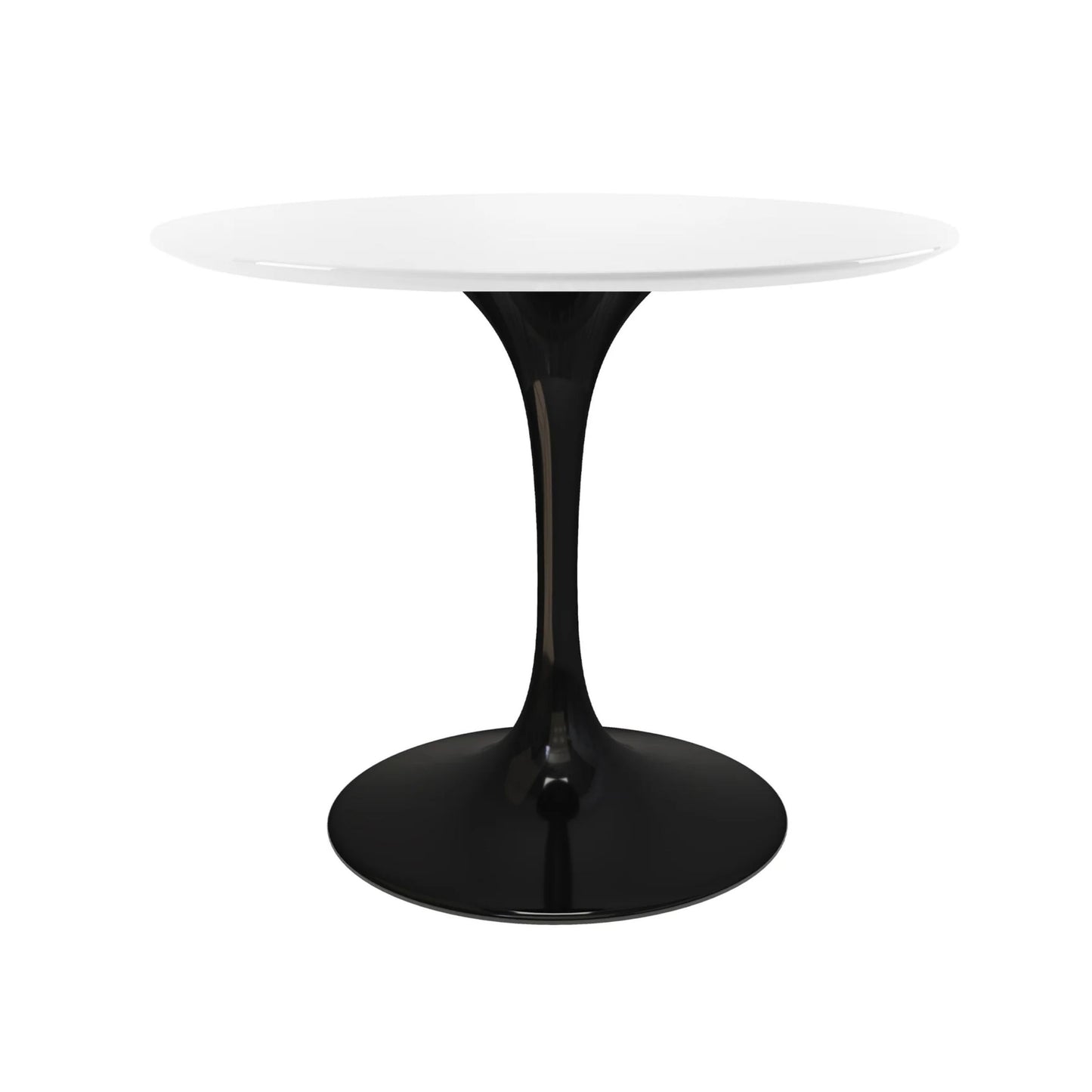 Tulip Fiberglass Dining Table , 36" Round Black Base