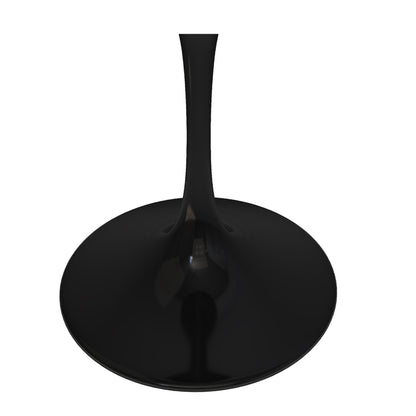 Tulip Fiberglass Dining Table , 36" Round Black