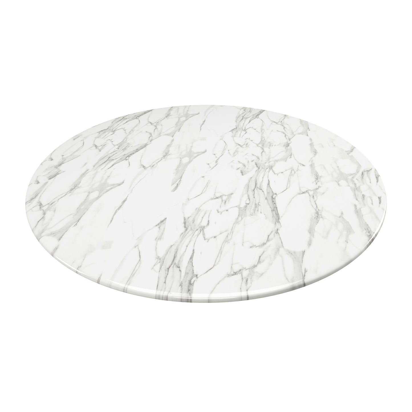 Tulip Marble Dining Table - 40" Round, Black Base