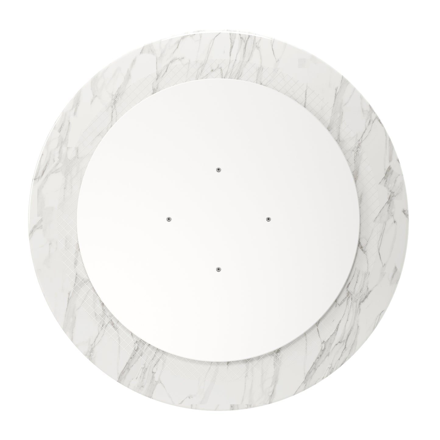 Tulip Marble Dining Table - 40" Round, Black Base