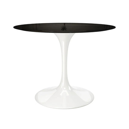 Tulip Fiberglass Dining Table, 42" Round White Base