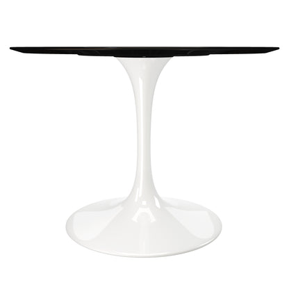 Tulip Fiberglass Dining Table, 42" Round White Base