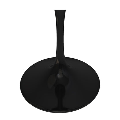 Tulip Fiberglass Dining Table, 42" Round Black Base