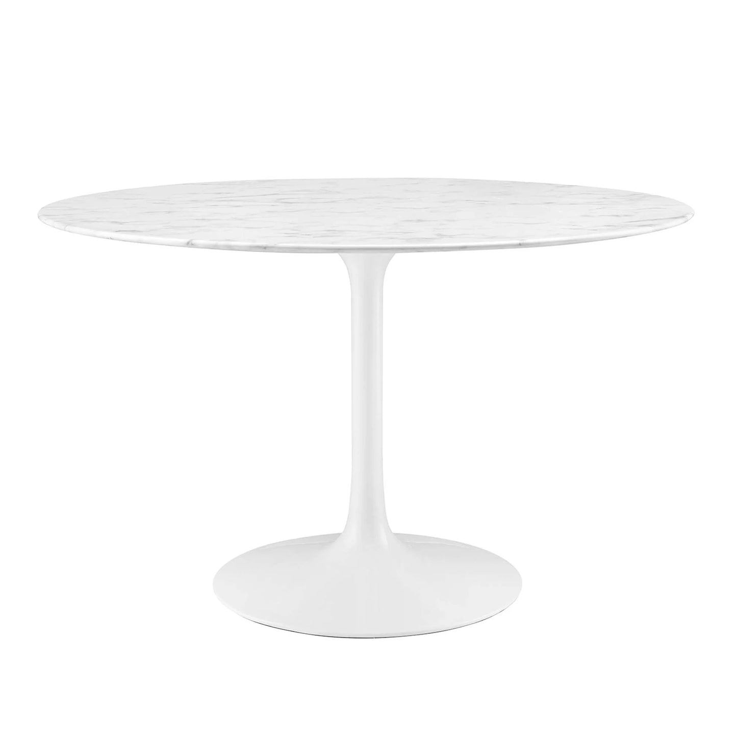 Tulip Marble Dining Table - 48" Round White