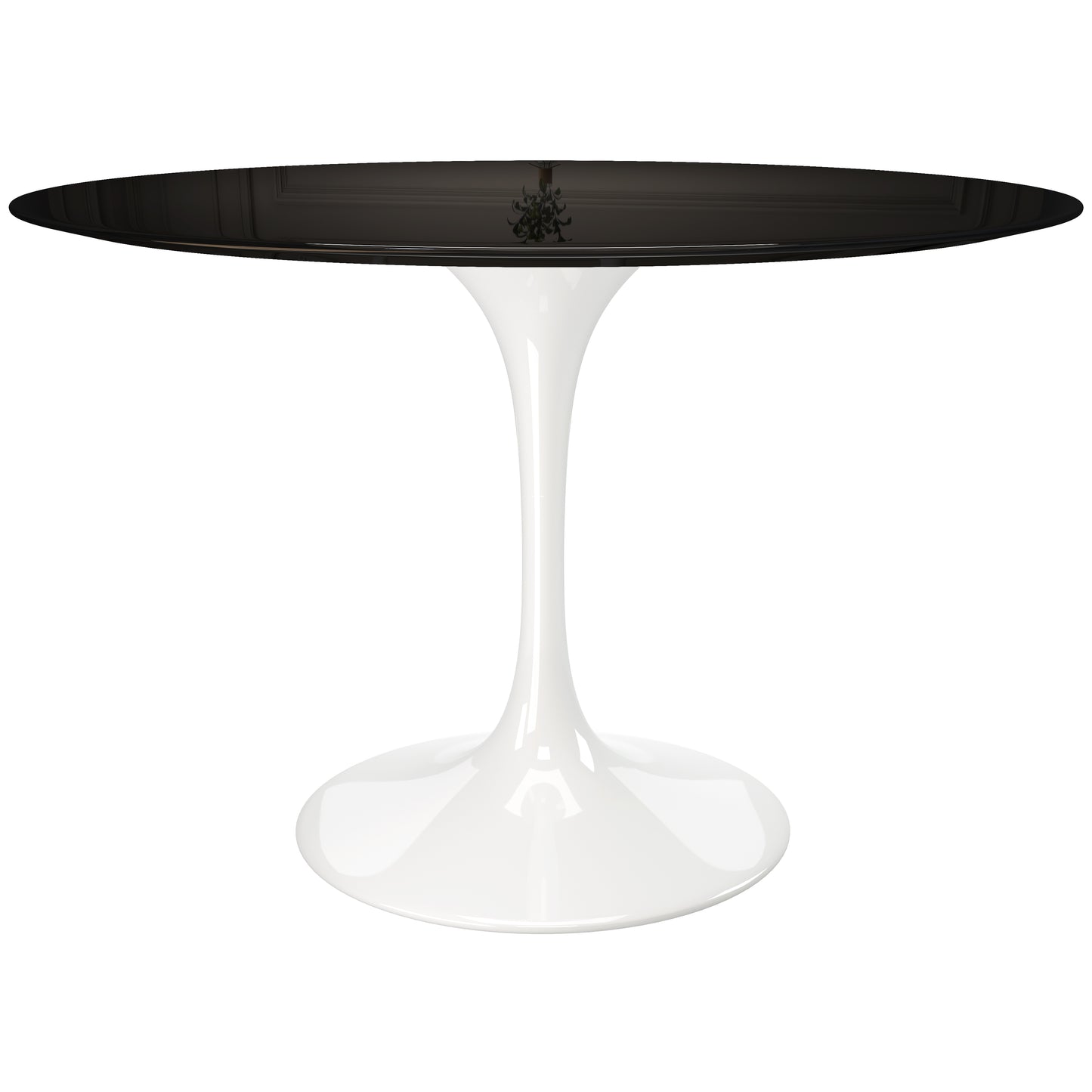 Tulip Fiberglass Dining Table, 48" Round White Base
