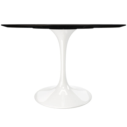 Tulip Fiberglass Dining Table, 48" Round White Base