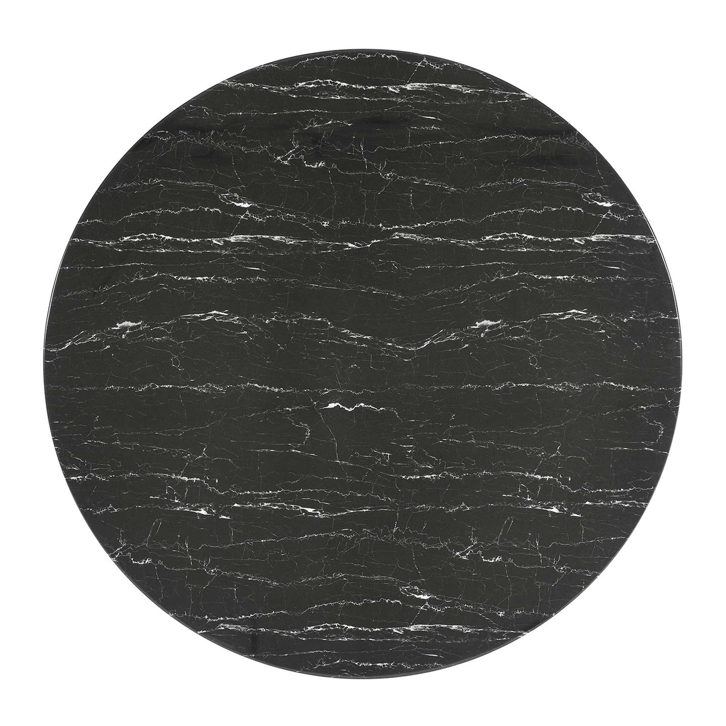 Tulip Marble Dining Table, 54" Round White Base