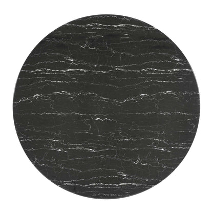 Tulip Marble Dining Table, 54" Round White Base