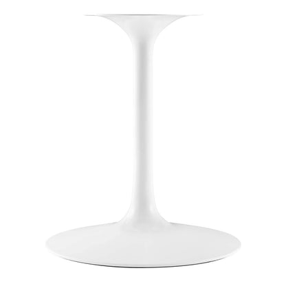 Tulip Marble Dining Table, 54" Round White Base