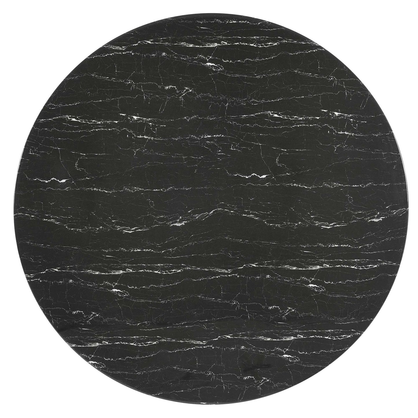 Tulip Marble Dining Table - 60" Round, Black