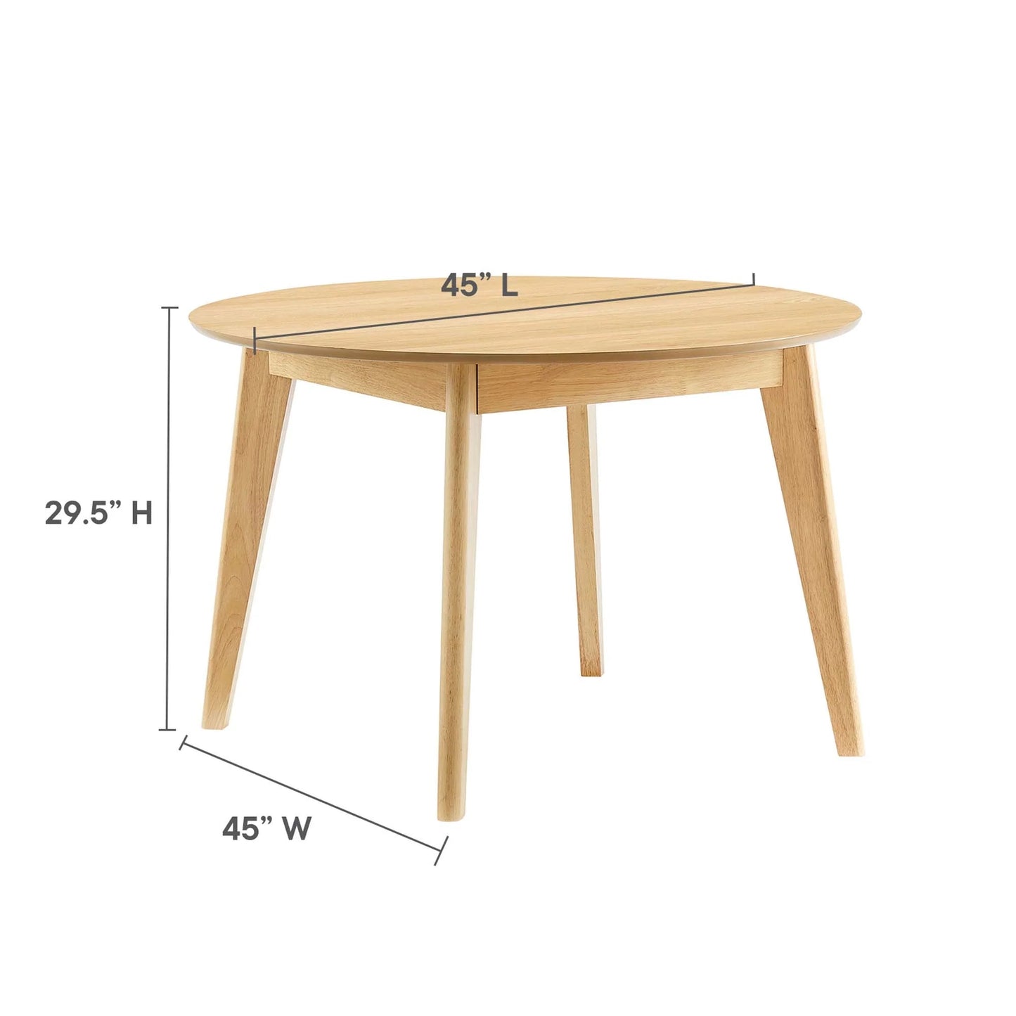 Larsen Wood Dining Table - 45" Round, Natural