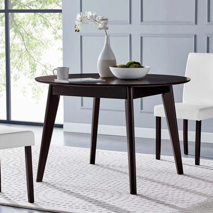 Larsen Wood Dining Table - 45" Round, Cappuccino