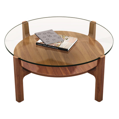Soho Wood Coffee Table Round, Walnut