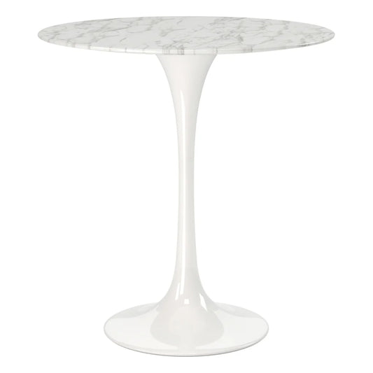 Tulip Marble Side Table - 20" Round, White