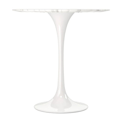 Tulip Marble Side Table - 20" Round, White