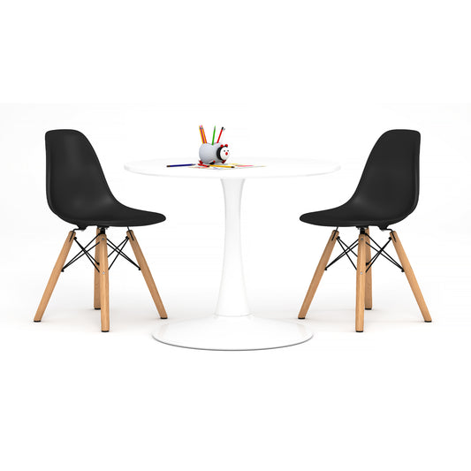 Kids Tulip Table Set, Black