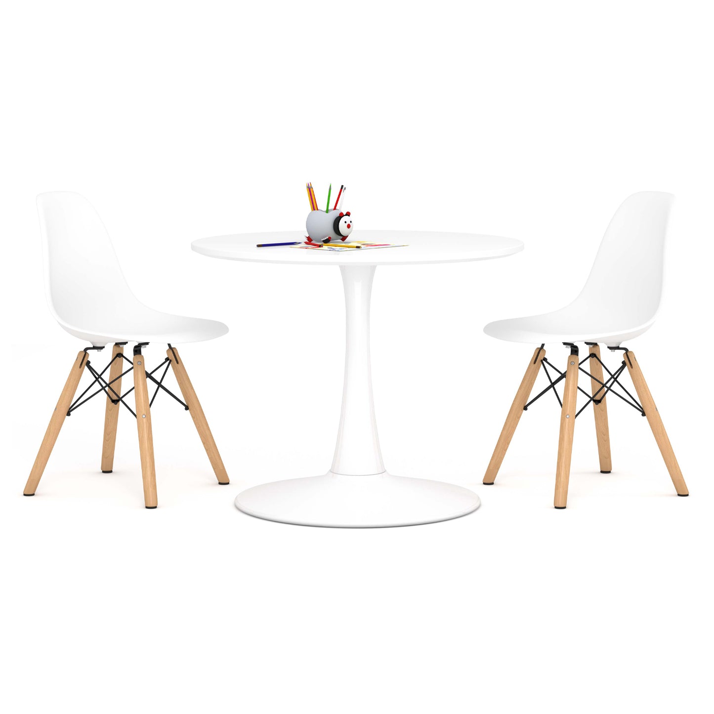 Kids Tulip Table Set, White